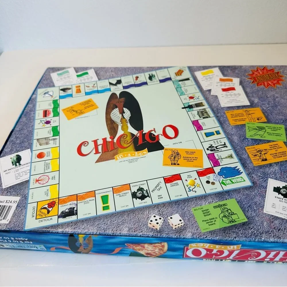 Chicago In A Box Board Game Late For The‎ Sky Real Estate Trading Game